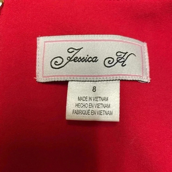 Jessica H Red Evening Dress, size 8 - Picture 4 of 8